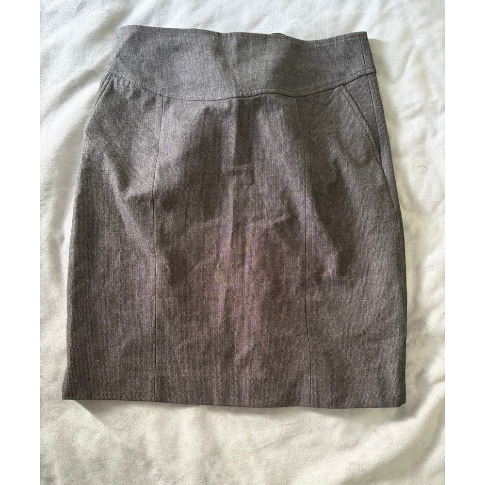 Banana Republic Womens Brown Herringbone Stretch Pencil Skirt Size 8